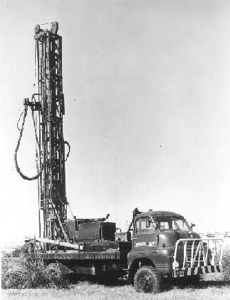 One of Douglas Partners' old drilling riggs