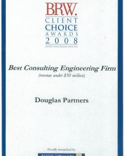 2008 BRW Client Choice Awards - Best Consulting Engineering Firm (Less than $50M)